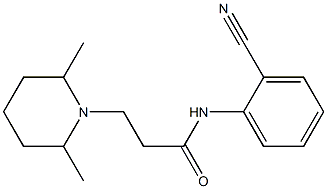 N-(2-cyanophenyl)-3-(2,6-dimethylpiperidin-1-yl)propanamide Struktur