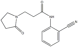 N-(2-cyanophenyl)-3-(2-oxopyrrolidin-1-yl)propanamide,,结构式