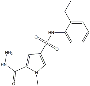 N-(2-ethylphenyl)-5-(hydrazinocarbonyl)-1-methyl-1H-pyrrole-3-sulfonamide Struktur