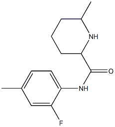 N-(2-fluoro-4-methylphenyl)-6-methylpiperidine-2-carboxamide 化学構造式