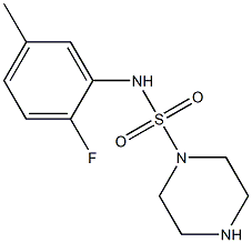 N-(2-fluoro-5-methylphenyl)piperazine-1-sulfonamide Struktur