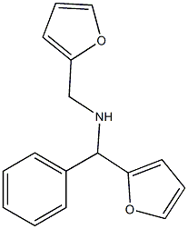 N-(2-furylmethyl)-N-[2-furyl(phenyl)methyl]amine Struktur