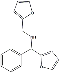 N-(2-furylmethyl)-N-[2-furyl(phenyl)methyl]amine Structure