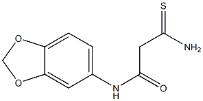 N-(2H-1,3-benzodioxol-5-yl)-2-carbamothioylacetamide,,结构式