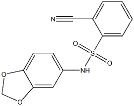 N-(2H-1,3-benzodioxol-5-yl)-2-cyanobenzene-1-sulfonamide Structure
