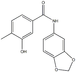 N-(2H-1,3-benzodioxol-5-yl)-3-hydroxy-4-methylbenzamide Structure