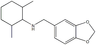 N-(2H-1,3-benzodioxol-5-ylmethyl)-2,6-dimethylcyclohexan-1-amine,,结构式
