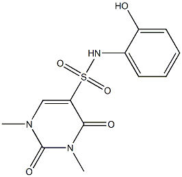 N-(2-hydroxyphenyl)-1,3-dimethyl-2,4-dioxo-1,2,3,4-tetrahydropyrimidine-5-sulfonamide Struktur