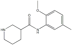 N-(2-methoxy-5-methylphenyl)piperidine-3-carboxamide,,结构式