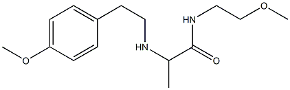 N-(2-methoxyethyl)-2-{[2-(4-methoxyphenyl)ethyl]amino}propanamide,,结构式