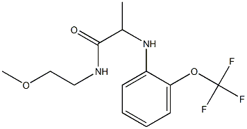 N-(2-methoxyethyl)-2-{[2-(trifluoromethoxy)phenyl]amino}propanamide,,结构式