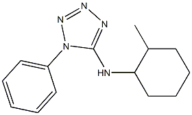 N-(2-methylcyclohexyl)-1-phenyl-1H-1,2,3,4-tetrazol-5-amine 化学構造式