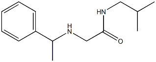 N-(2-methylpropyl)-2-[(1-phenylethyl)amino]acetamide 化学構造式