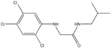 N-(2-methylpropyl)-2-[(2,4,5-trichlorophenyl)amino]acetamide 结构式