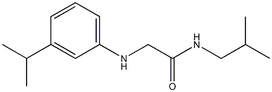 N-(2-methylpropyl)-2-{[3-(propan-2-yl)phenyl]amino}acetamide,,结构式