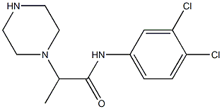 N-(3,4-dichlorophenyl)-2-(piperazin-1-yl)propanamide Structure