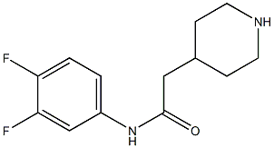 N-(3,4-difluorophenyl)-2-piperidin-4-ylacetamide Structure