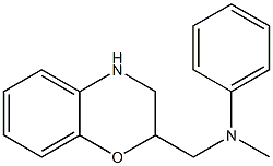 N-(3,4-dihydro-2H-1,4-benzoxazin-2-ylmethyl)-N-methylaniline Struktur