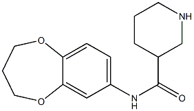 N-(3,4-dihydro-2H-1,5-benzodioxepin-7-yl)piperidine-3-carboxamide Structure