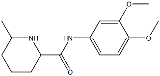 N-(3,4-dimethoxyphenyl)-6-methylpiperidine-2-carboxamide,,结构式