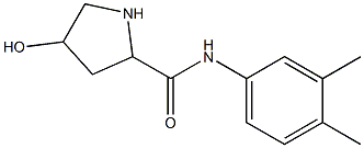 N-(3,4-dimethylphenyl)-4-hydroxypyrrolidine-2-carboxamide,,结构式