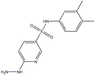 N-(3,4-dimethylphenyl)-6-hydrazinylpyridine-3-sulfonamide Structure