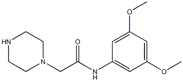 N-(3,5-dimethoxyphenyl)-2-(piperazin-1-yl)acetamide Struktur