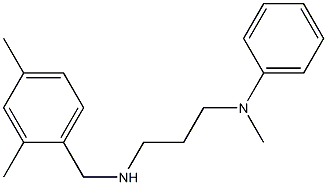N-(3-{[(2,4-dimethylphenyl)methyl]amino}propyl)-N-methylaniline Struktur