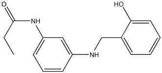 N-(3-{[(2-hydroxyphenyl)methyl]amino}phenyl)propanamide Struktur