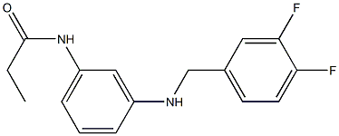 N-(3-{[(3,4-difluorophenyl)methyl]amino}phenyl)propanamide 化学構造式