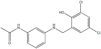 N-(3-{[(3,5-dichloro-2-hydroxyphenyl)methyl]amino}phenyl)acetamide 化学構造式