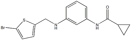 N-(3-{[(5-bromothiophen-2-yl)methyl]amino}phenyl)cyclopropanecarboxamide 结构式