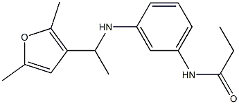 N-(3-{[1-(2,5-dimethylfuran-3-yl)ethyl]amino}phenyl)propanamide Structure