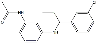 N-(3-{[1-(3-chlorophenyl)propyl]amino}phenyl)acetamide Structure