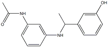 N-(3-{[1-(3-hydroxyphenyl)ethyl]amino}phenyl)acetamide Structure