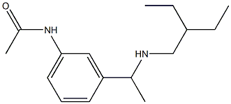 N-(3-{1-[(2-ethylbutyl)amino]ethyl}phenyl)acetamide,,结构式