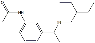 N-(3-{1-[(2-ethylbutyl)amino]ethyl}phenyl)acetamide Struktur