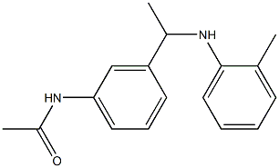 N-(3-{1-[(2-methylphenyl)amino]ethyl}phenyl)acetamide,,结构式