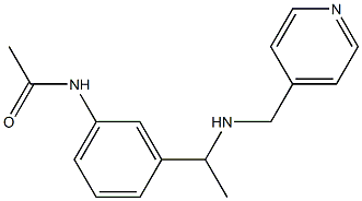 N-(3-{1-[(pyridin-4-ylmethyl)amino]ethyl}phenyl)acetamide Structure