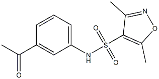 N-(3-acetylphenyl)-3,5-dimethyl-1,2-oxazole-4-sulfonamide Struktur