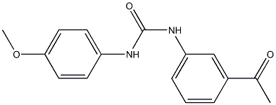 N-(3-acetylphenyl)-N'-(4-methoxyphenyl)urea 化学構造式