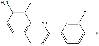 N-(3-amino-2,6-dimethylphenyl)-3,4-difluorobenzamide 结构式