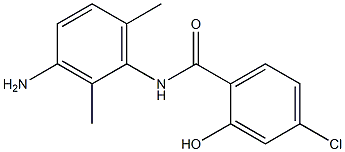 N-(3-amino-2,6-dimethylphenyl)-4-chloro-2-hydroxybenzamide 化学構造式