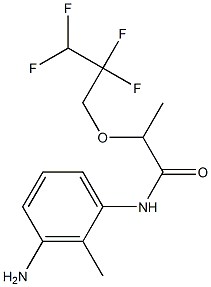 N-(3-amino-2-methylphenyl)-2-(2,2,3,3-tetrafluoropropoxy)propanamide,,结构式