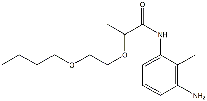 N-(3-amino-2-methylphenyl)-2-(2-butoxyethoxy)propanamide Structure