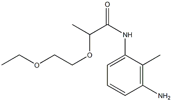 N-(3-amino-2-methylphenyl)-2-(2-ethoxyethoxy)propanamide,,结构式