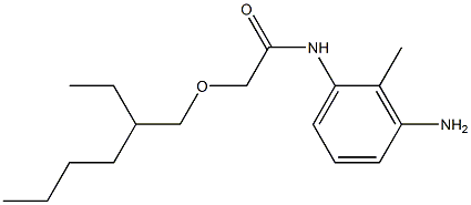 N-(3-amino-2-methylphenyl)-2-[(2-ethylhexyl)oxy]acetamide 化学構造式