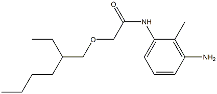 N-(3-amino-2-methylphenyl)-2-[(2-ethylhexyl)oxy]acetamide,,结构式