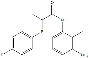 N-(3-amino-2-methylphenyl)-2-[(4-fluorophenyl)sulfanyl]propanamide 结构式