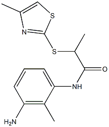 N-(3-amino-2-methylphenyl)-2-[(4-methyl-1,3-thiazol-2-yl)sulfanyl]propanamide Structure